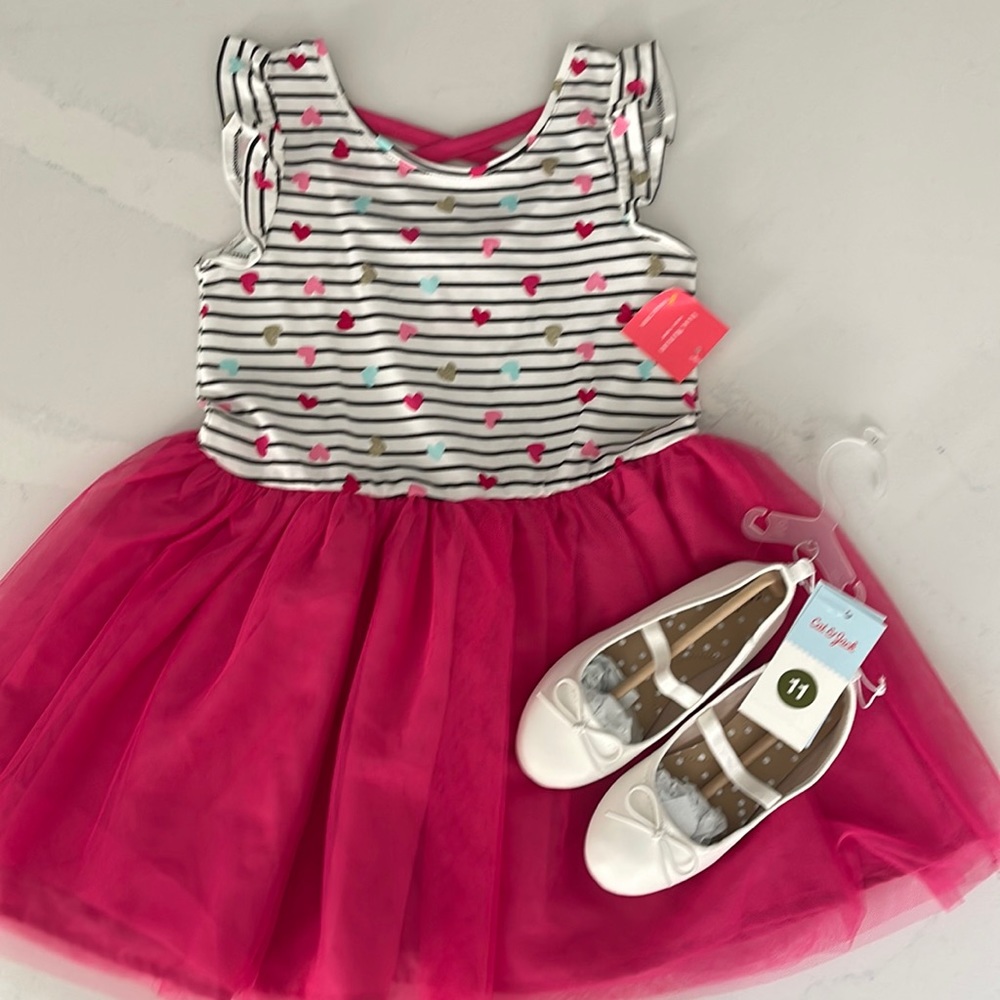 Isaac Mizrahi girls pink dress with white shoes